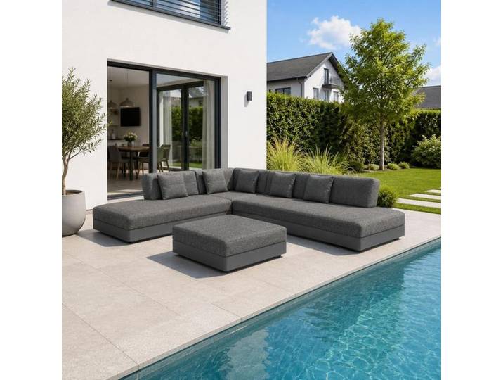 OUTLIV. Santa Monica Ecklounge inkl. Loungetisch Aluminium/Olefin