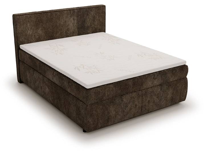 Boxspringbett SONIA grafit 140x200cm halbfest