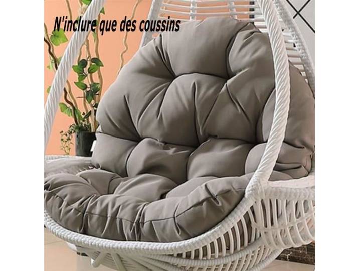 120x80cm Coussin pour Fauteuil Suspendu Oeuf avec Oreiller Lavable Coussin de Chaise Suspendue Exterieur pais COUSSIN D\'EXTERIEUR