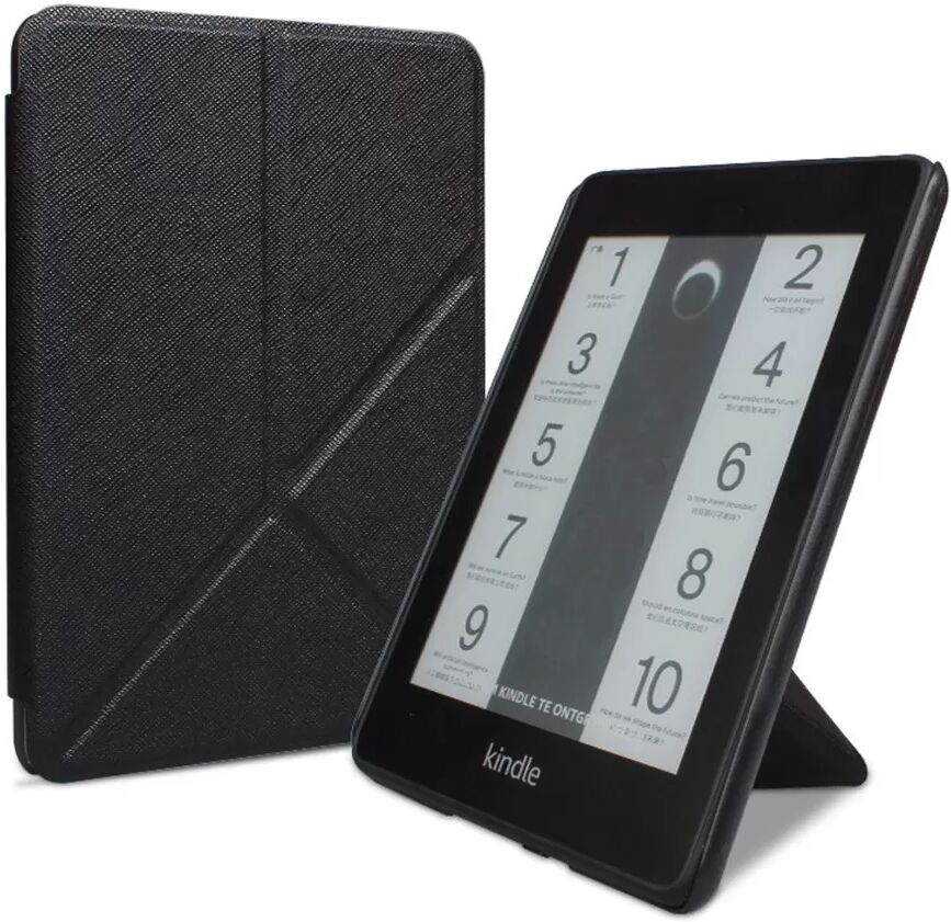 INF Kindle 2024 Hülle - Faltbare PU Lederhülle mit Smart Sleep & Multi-Winkel Ständer