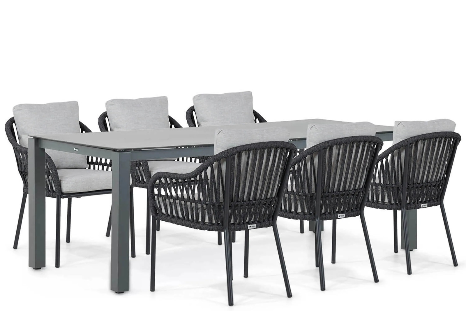 Coco Puerto/Yoko 7-delige tuinmeubelset voor 7 personen, 220 cm