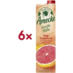 Amecke 6er-Pack Fruchtsaft »Sanfte Säfte Pink Grapefruit-Apfel-Sweetie« 1 Liter