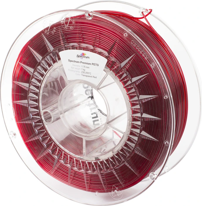 The Filament PETG 1.75mm Transparent Red 1kg
