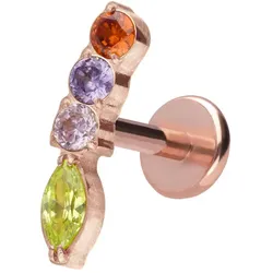 Titan Labret mit Push Fit BUNTER KRISTALLBOGEN
