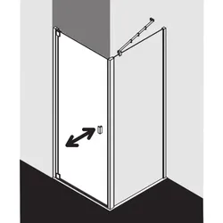 Kermi Raya Schwingtür RA1WL08820VPK 88x200cm, Anschlag links, ESG klar KermiClean