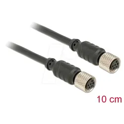 DELOCK 12689 - M8 Sensor- / Aktorkabel 6 Pin Buchse zu 6 Pin Buchse wasserdicht