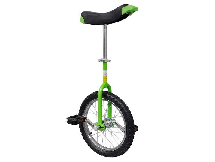 vidaXL Einrad Verstellbar Grün 16 Zoll