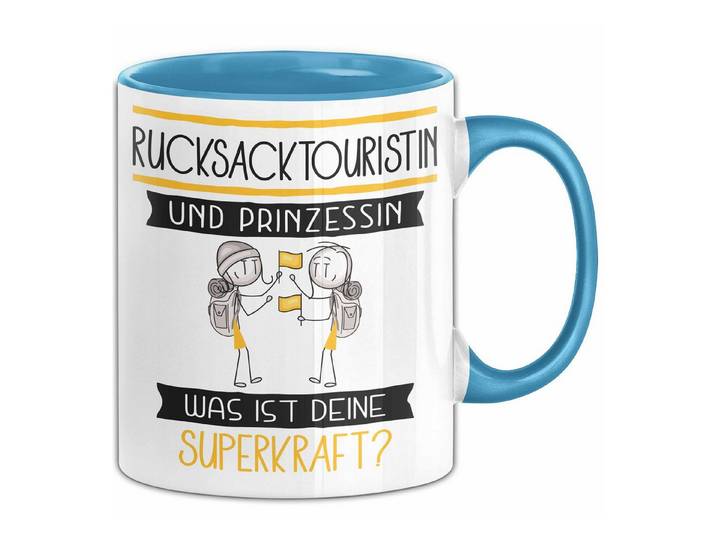 Trendation Tasse Rucksacktouristin Und Prinzessin Tasse Geschenk Für Eine Rucksacktou