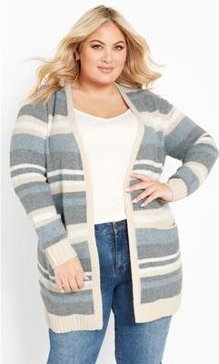 Plus Size Women's Simone Cardigan by Avenue in Blue (Size 14/16)