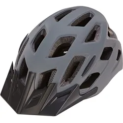 Fahrradhelm, stoßfeste Hartschaum-Innenschale, mit LED-Licht und Reflektionsstreifen, Größe: 58-61 cm, Farbe: grau