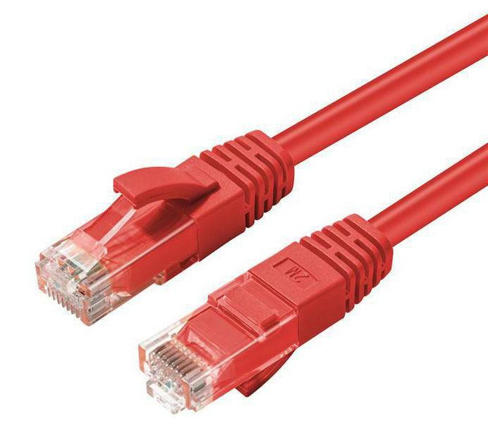 MicroConnect UTP510R Cat5e U/UTP Netwerkkabel met RJ-45 connectoren, 10 meter, rood
