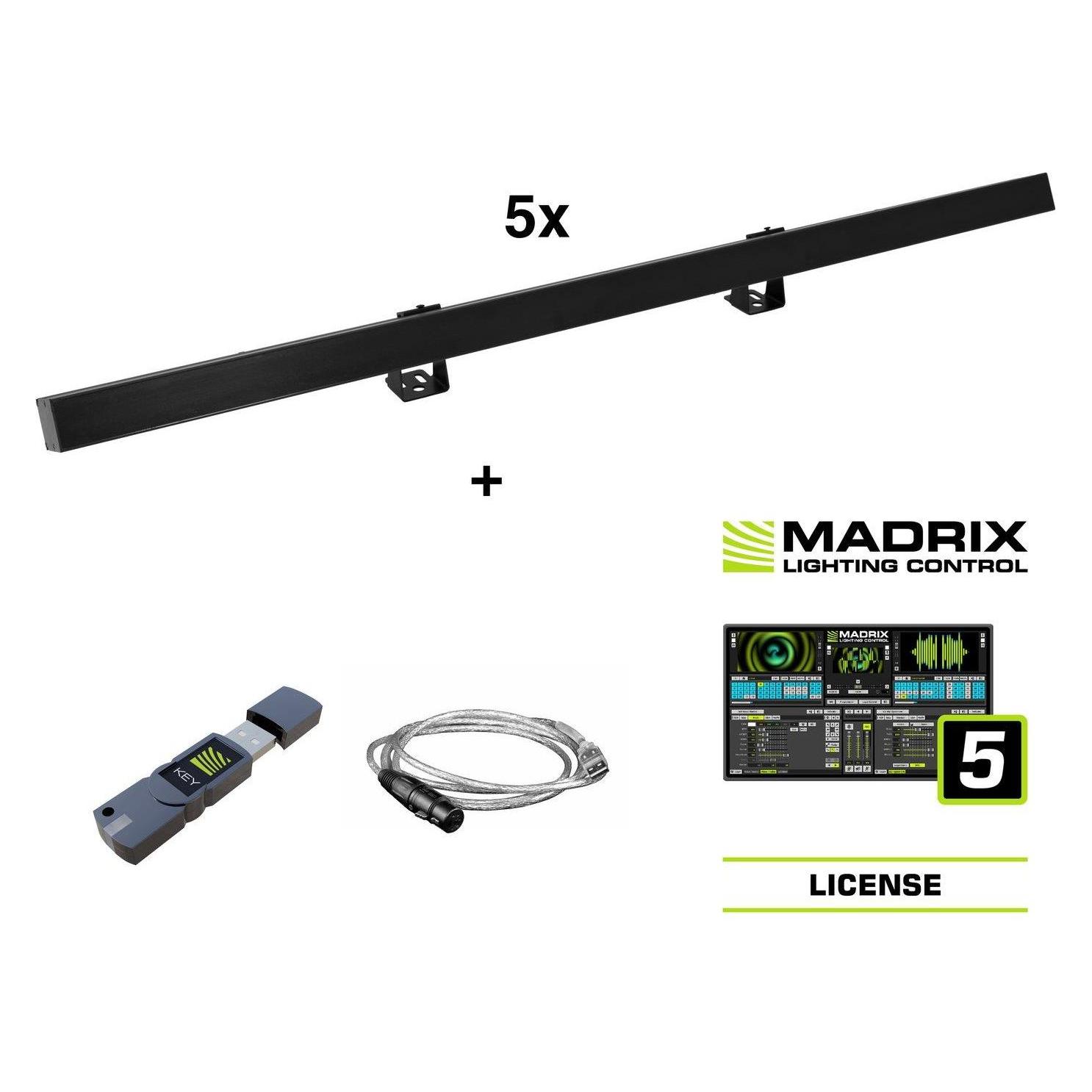 Eurolite Set 5x LED PR-100/32 Pixel DMX Rail sw + Madrix Software (32 W, LED) (20000908)