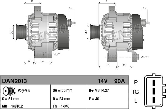 Denso Generator Dan2013