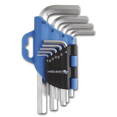 Steckschlüssel Set 9-teilig HT1W802 Högert Sechskantschlüssel Winkelschlüssel