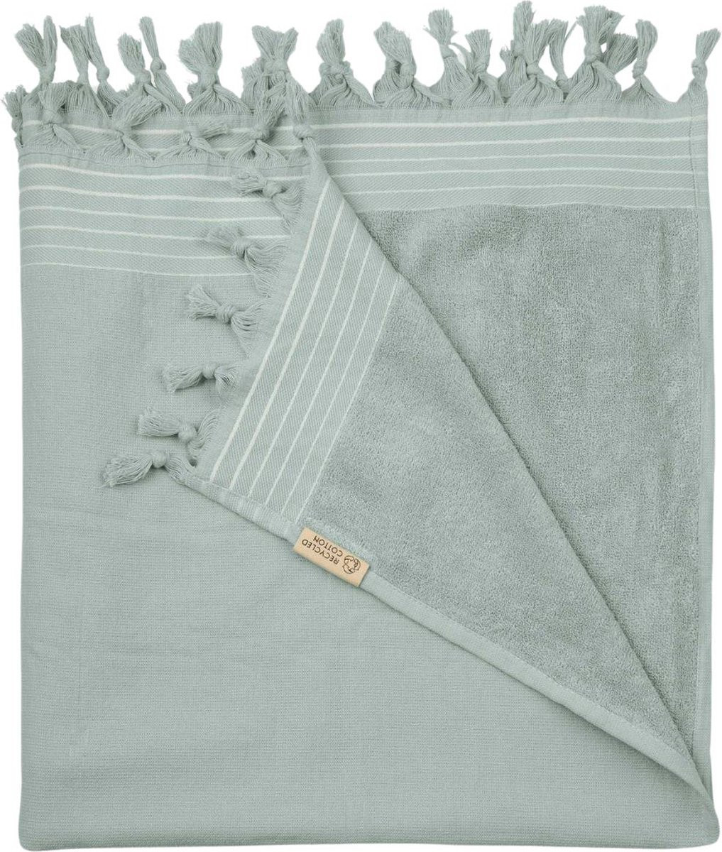 Walra Hamamdoek Remade Cotton XXL Strandlaken - Jade Groen - 200 x 200 cm