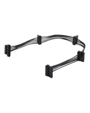 StarTech.com 4x SATA Splitter Adapterkabel Netz-Splitter 15 PIN Power M bis W 40 cm Schwarz (PYO4SATA)