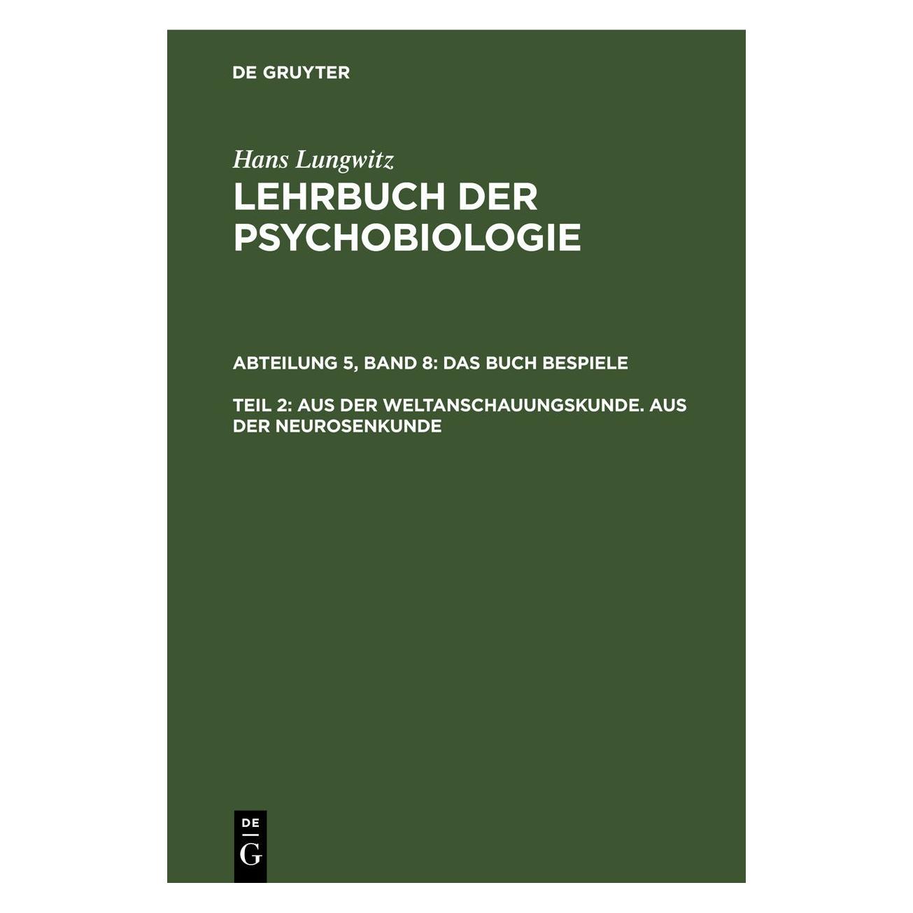 De Gruyter Lungwitz:Hans Lungwitz: Lehrbuch der Ps (Deutsch, Hardcover, Hans Lungwitz) (67777460)