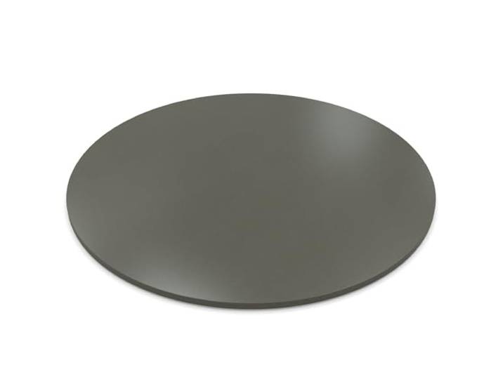 AUPROTEC Tischplatte 19mm rund Ø 1300 mm Alux Caviar Holzplatte melaminharzbeschichtet Spanplatte mit Umleimer ABS Kante Auswahl: 130 cm