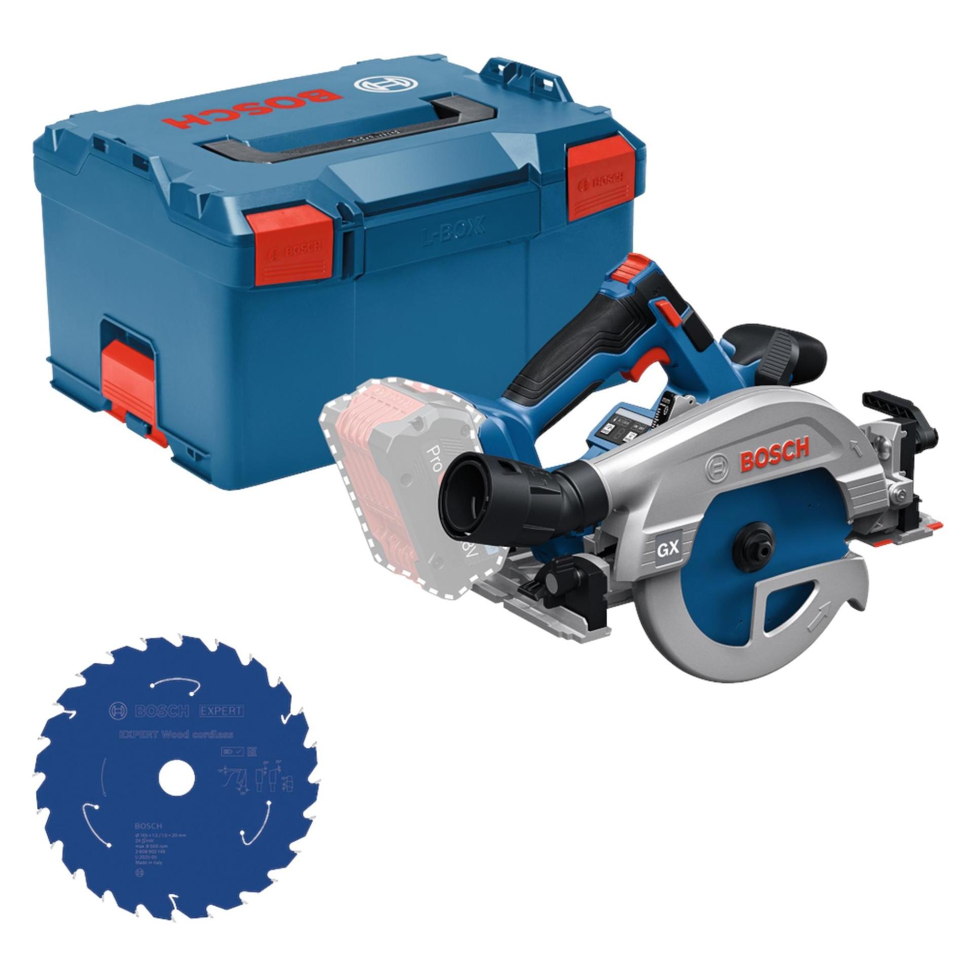Bosch Professional Werkzeug-Set: GKS 18V-57 GX + Sägeblatt 0615A500DZ Werkzeugse (0615A500DZ)