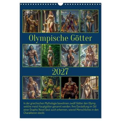 Olympische Götter (Wandkalender 2027 DIN A3 hoch), CALVENDO Monatskalender