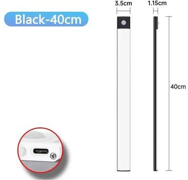 Uplifted Finds LED Motion Sensor Cabinet Light black 40 Cm