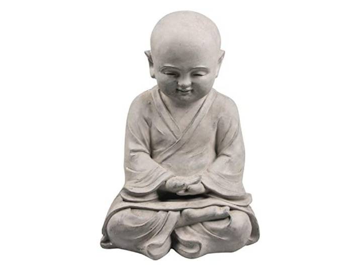 STONE-Lite Tuin Ornament Mediteren Shaolin Monnik Fibreclay Standbeeld