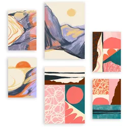 POSTER Set Mit 6 Eindeutige Natur A3 & A4 Rahmenlos