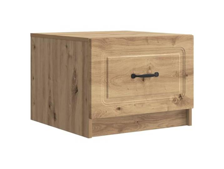 KMVXCVNM Couchtisch Artisan-Eiche 49x50x37cm Beistelltisch Schublade Kompakter Sofatisch für das Wohnzimmer, bietet nützlichen Stauraum sowie bis zu 60 kg Tragkraft im Retro-Design.
