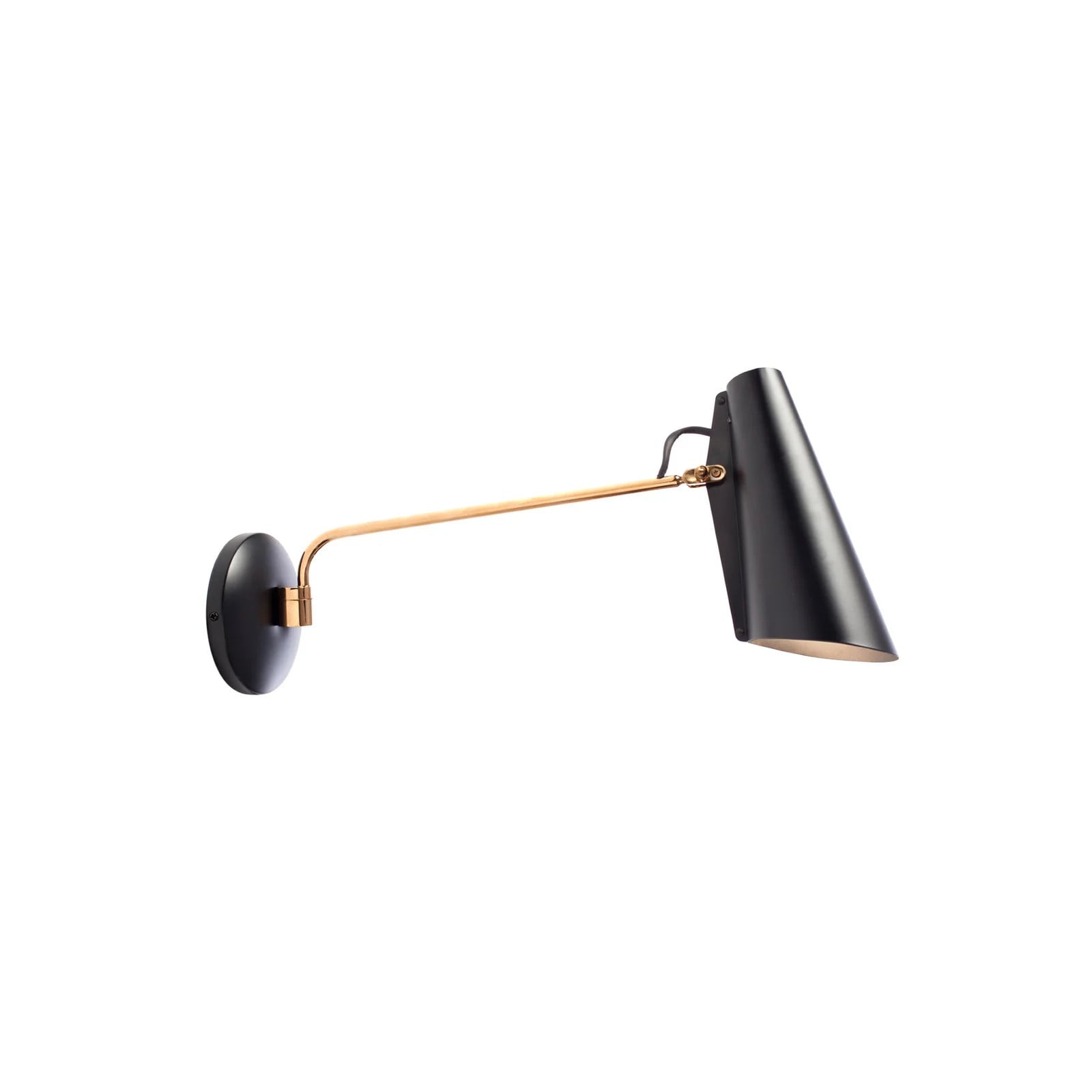 Northern Birdy wandlamp zwart/messing