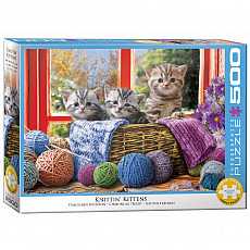 eurographics Puzzle - Strickende Kätzchen - 500 Teile 300822