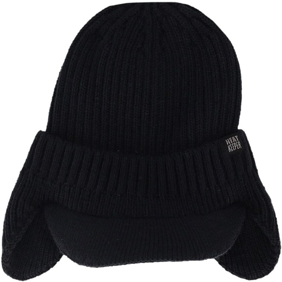 Ohrenmütze HEATKEEPER, Herren, schwarz, Obermaterial: 100% Polyacryl, Mützen Ohrenmütze, für Outdoor-Aktivitäten, für Winter- und Herbstmode schwarz Einheitsgröße