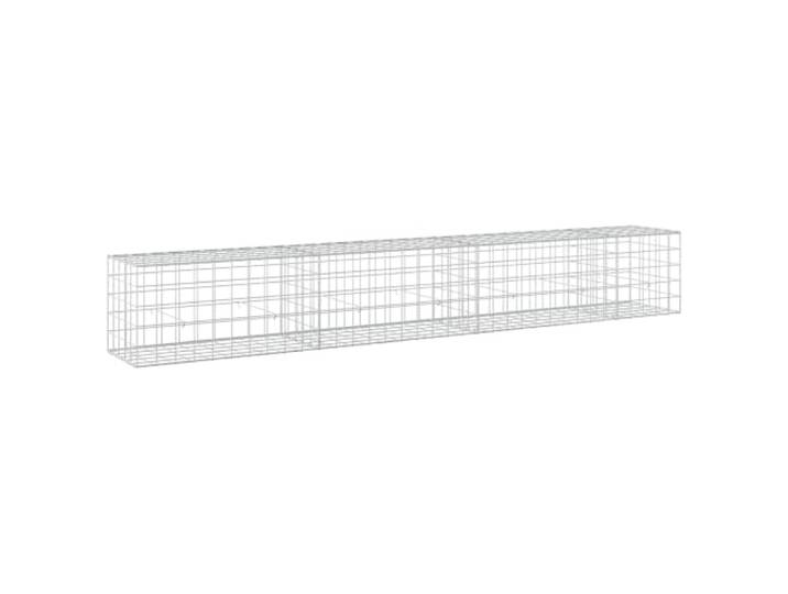 Gabionen aus verzinktem Stahl, 350 x 50 x 50 cm, Netz 10 x 10 cm 5 mm Draht, Haken- und Clip-System für Mauern, Beete und Gartentrenner