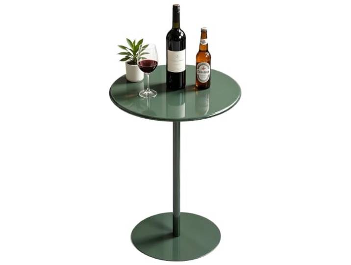 Gaommini Runde Bistro-Pub-Tische/Bartisch – Graugrüner Metall-Cocktailtisch Kaffee-Esstisch für kleine Räume, Beistelltisch/Beistelltisch – für drinnen und draußen(70x70x104cm)