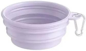 Uplift Treasures Collapsible Silicone Pet Travel Bowl For Dogs And Cats purple 1000ml