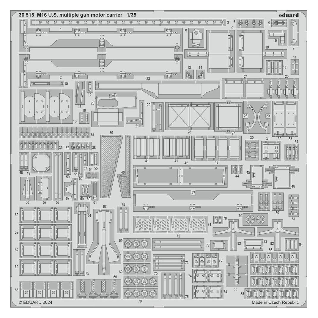 Eduard M16 U.S. multiple gun motor carrier 1/35 TAMIYA (36515)