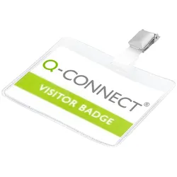 Q-Connect Namensschild 90x60mm 25 Stück mit Clip