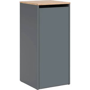 Vicco Badschrank Viktor, anthrazit / goldkraft eiche, mit Wäschekorb, (B/H/T) 40 x 88 x 40 cm