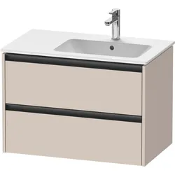 Duravit Ketho.2 Waschtischunterbau wandhängend, 2 Schubkästen, 810x549x480mm, für ME by Starck Beckenposition rechts 234683, K25268091910000, Farbe: Taupe Matt Dekor