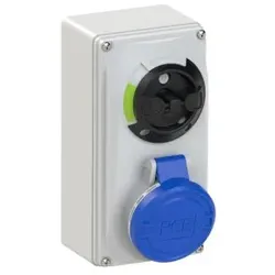 PCE 6114-9 CEE-Steckdose abschaltbar kompakt 16A 4p 9h IP44/IP54 61149