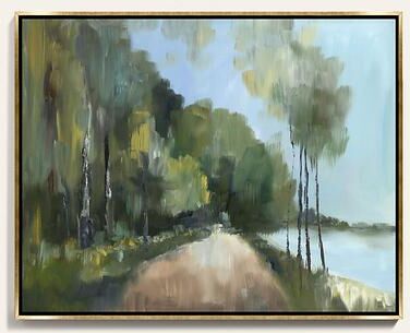 "Walking Alongside the Lake Art - 32"" x 40"" - Ballard Designs"