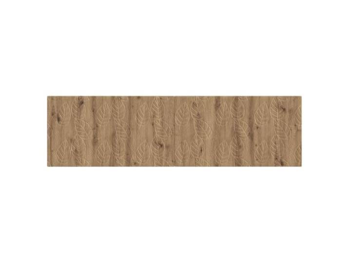 Kopfteil zur Wandmontage, Eichenholz, handgefertigt, mit Fächern, 180 cm Wandmontage, 3 Fächer, platzsparend, minimalistische Linie, robustes Engineering Holz