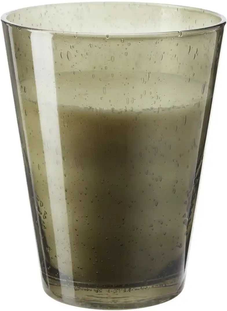HOME STORY Kerze im Glas   ¦ grau ¦ Glas,Wachs ¦ Maße (cm): H: 23  Ø: 18.5