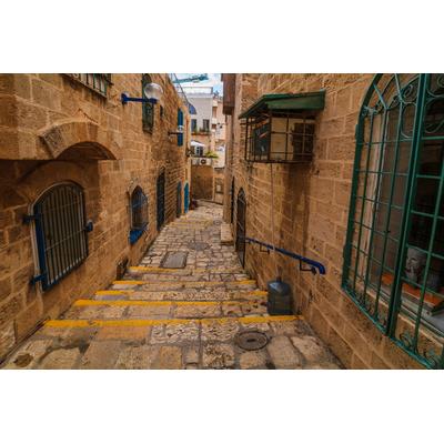 Fototapete PAPERMOON "Tel Aviv-Jaffa Alte Gasse", bunt, B:5m L:2,8m, Vlies, Tapeten