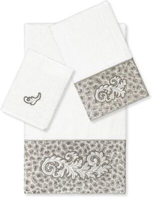 Authentic Hotel and Spa 100% Turkish Cotton April 3PC Embellished Towel Set