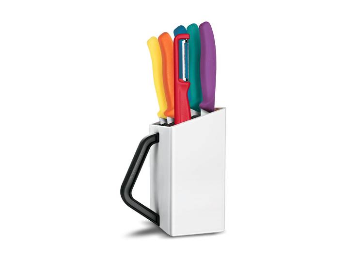 Messerblock VICTORINOX mit Messer Swiss Classic, 7-teilig , bunt, B:6,3cm H:12,5cm L:26,5cm, Messerblöcke, Messerblock
