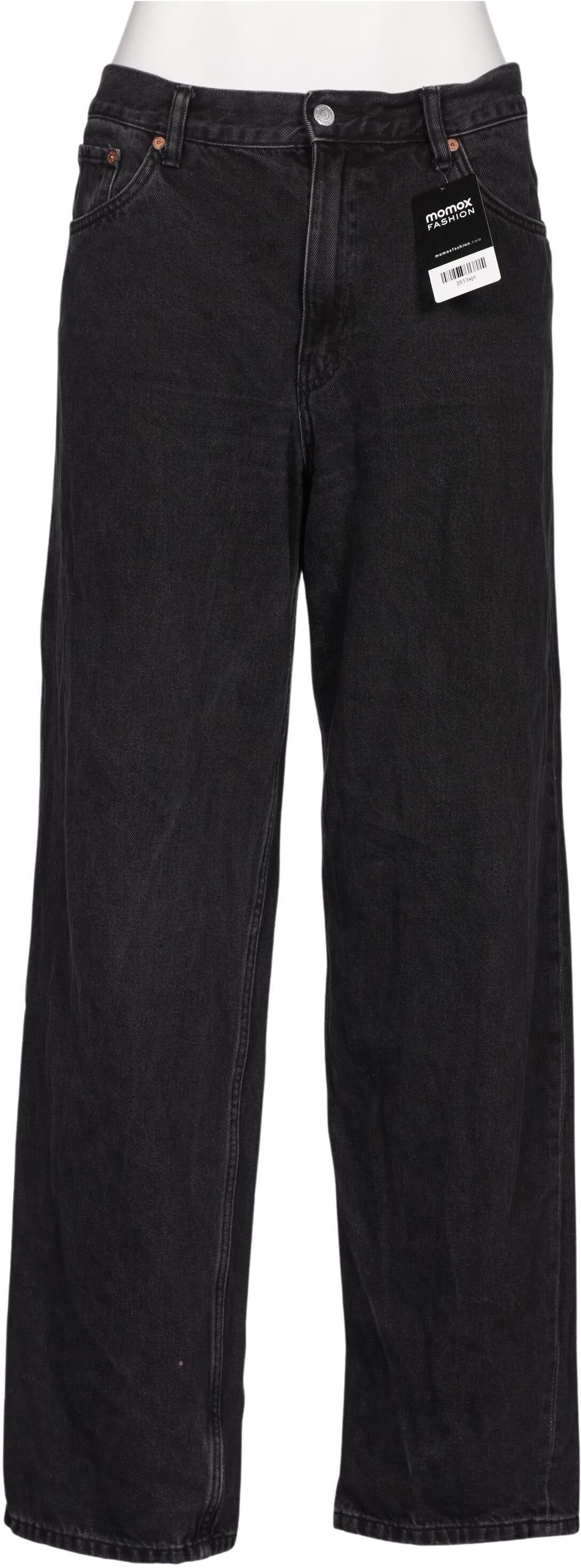 Weekday Damen Jeans, Schwarz, Gr. W32, Baumwolle - Second Hand