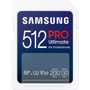 Samsung SD-Karte PRO Ultimate (2023) MB-SY512S/WW, 512GB, bis 200 MB/s, SDXC, mit V30 und UHS-I U3