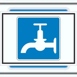 HB-Druck Trinkwasser Symbol aufkleber A0 (841x1189mm)