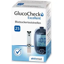 GlucoCheck Excellent Blutzuckerteststreifen 25 St