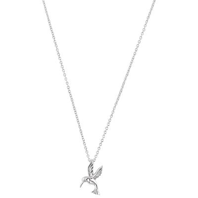 Kette mit Anhänger AMOR "Kolibri", silber (silberfarben), Halsketten, Damen, Silber 925 (Sterlingsilber), L: 45 B: 1mm, B:1mm